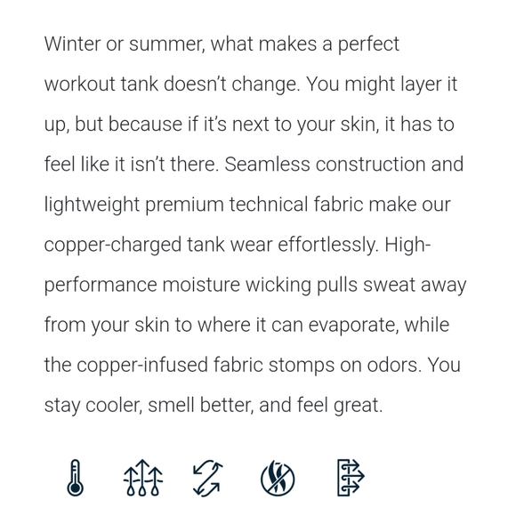 Zyia copper charged tank, fog (gray), medium - Picture 6 of 11